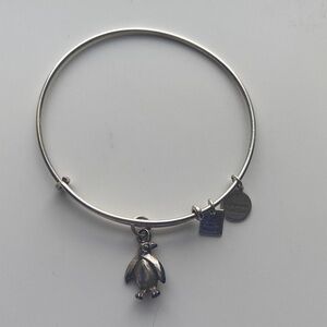 Alex and Ani- Silver Penguin Charm Bangle Bracelet